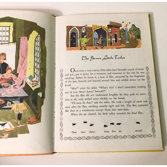 Vtg Double Book Babar The King and Grimms Fairy Tales Dandelion Library - Picture 15 of 16